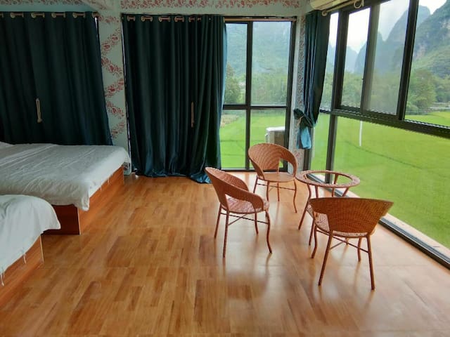 明仕田园、德天瀑布，《明仕红豆餐馆客栈》——Landscape double-bed room-2