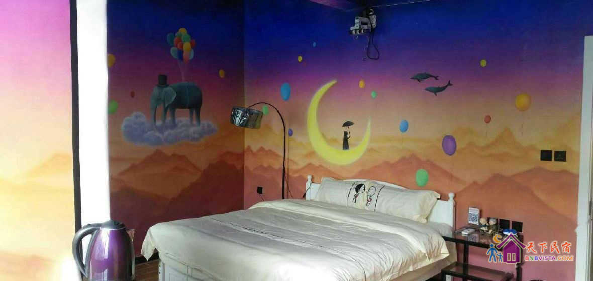 彩绘系彩绘大床