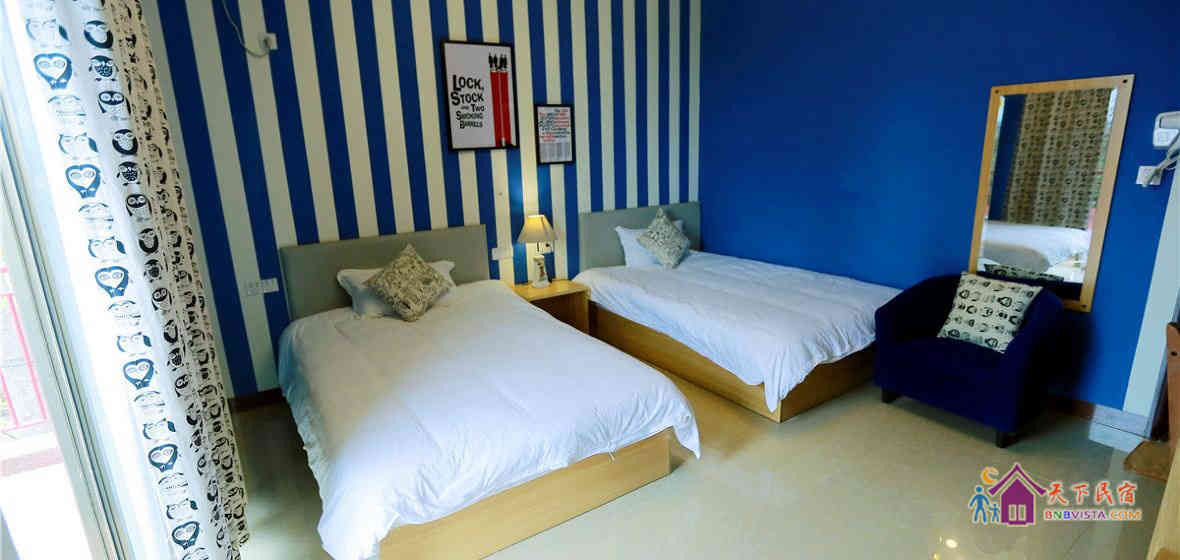 贝壳沙滩店-阳台双床