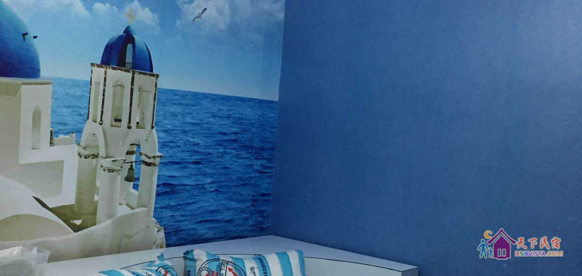 地中海主题圆床房