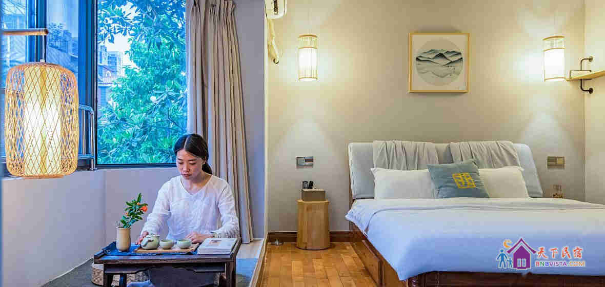 禅意榻榻米露台家庭套房