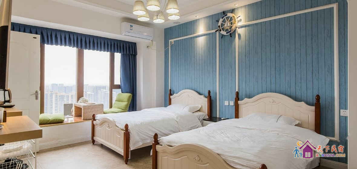 独卫蓝色庄园超酷标间