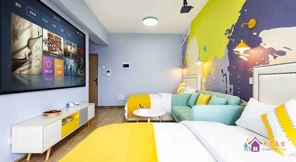 尊享投影三床套房