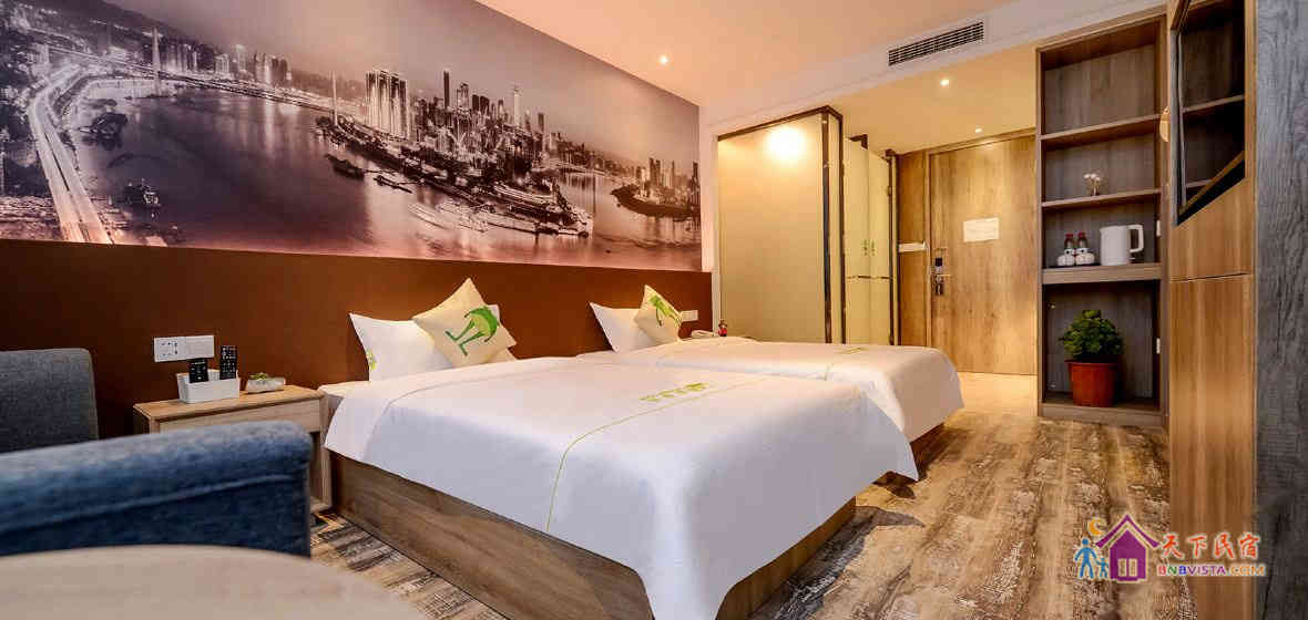 落地夜景双床房