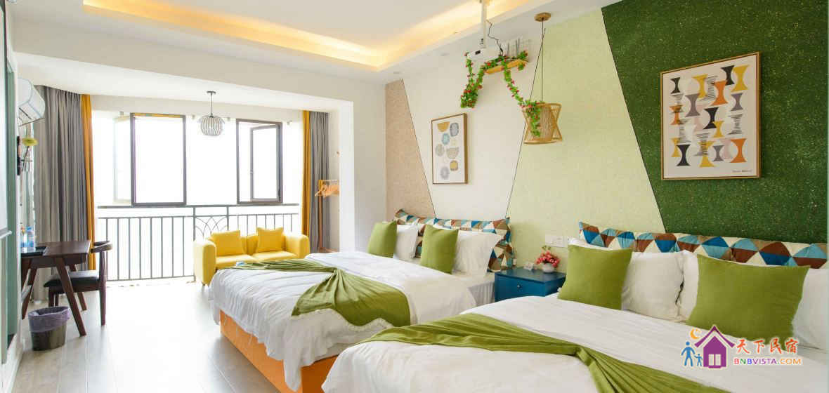 私人订制投影江景双床房