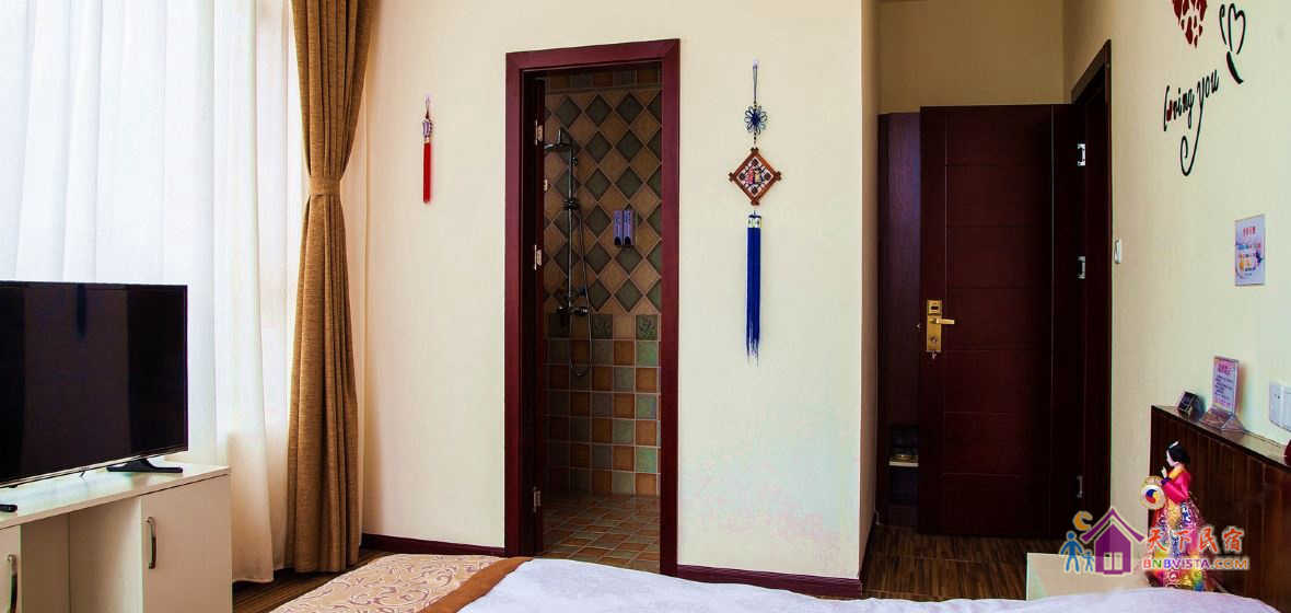 2楼韩式双面落地窗海景大床房