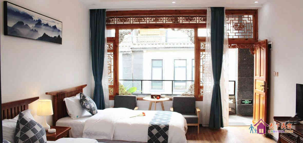 庭院园景双床房