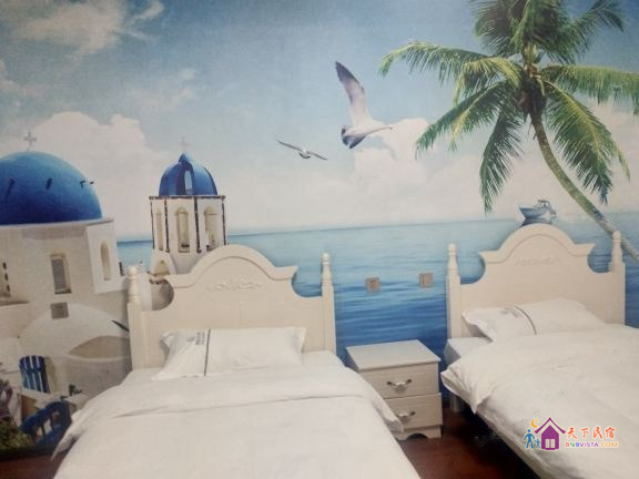 蓝天海岸主题双床房