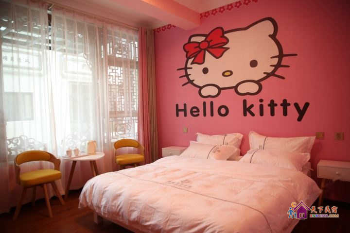 Hello kitty主题大床房