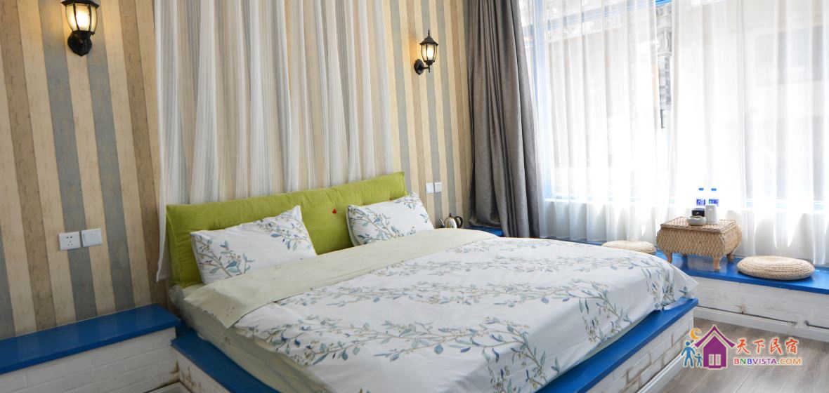 蓝色土耳其庭院大床房