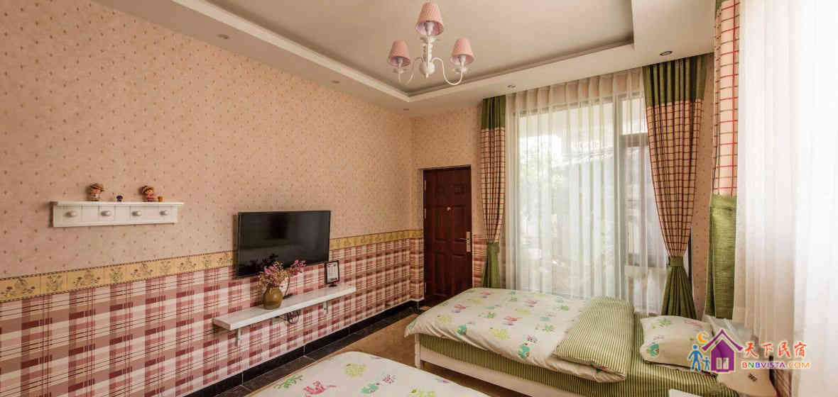 107空调英伦格调双床房