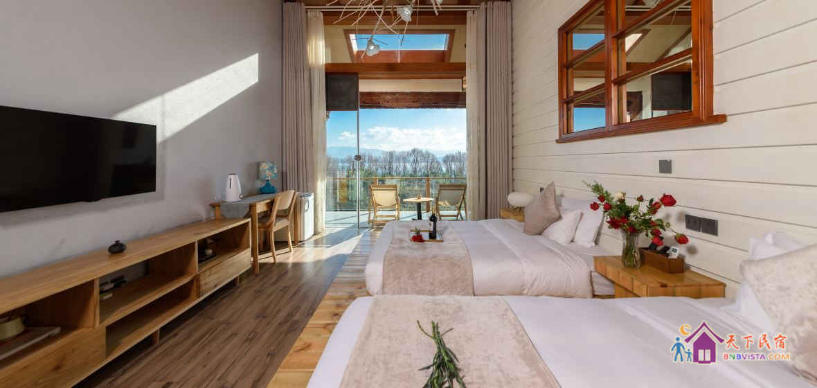 桃溪榻榻米海景双床房