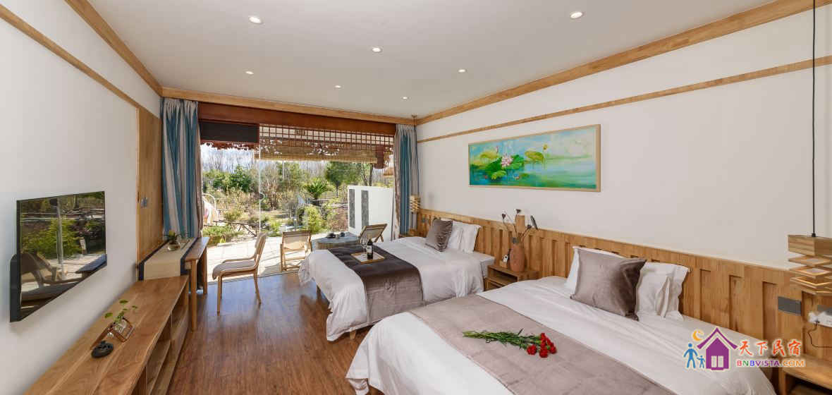 白石花园双床房