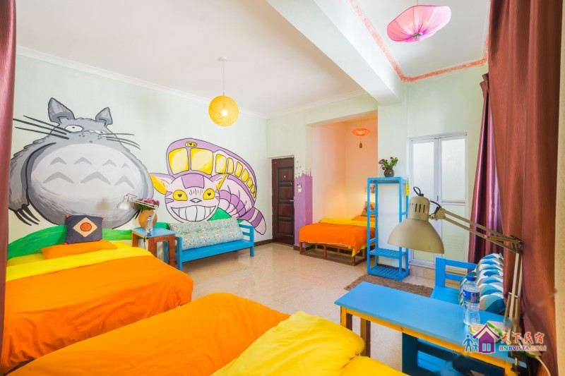 青旅床位·没画残龙猫三人间