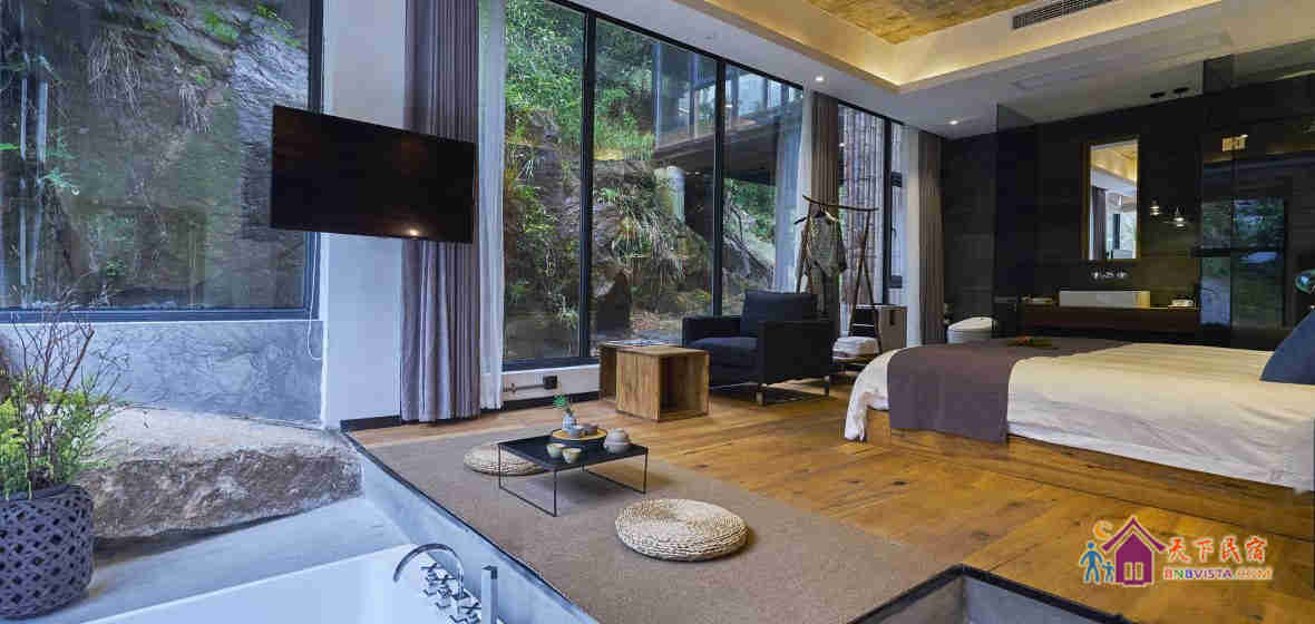 山院一苔绿景观大床