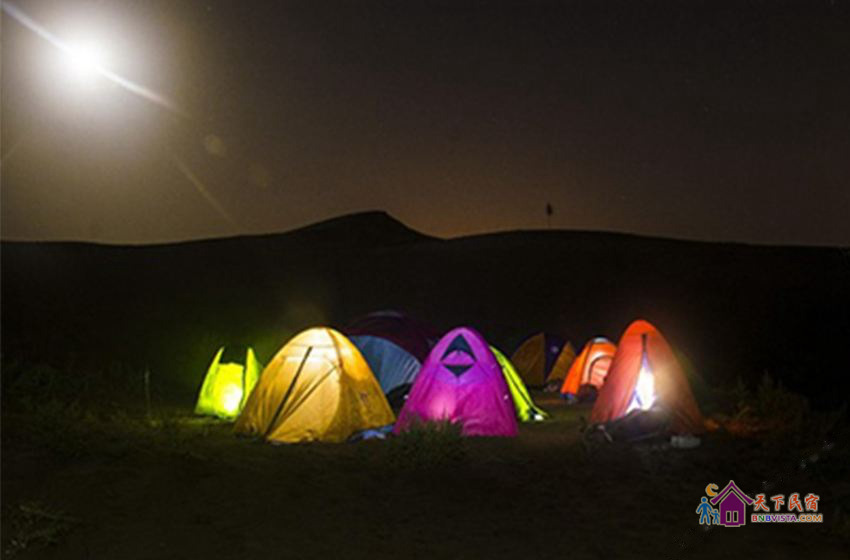 星空露营两大一小帐篷房