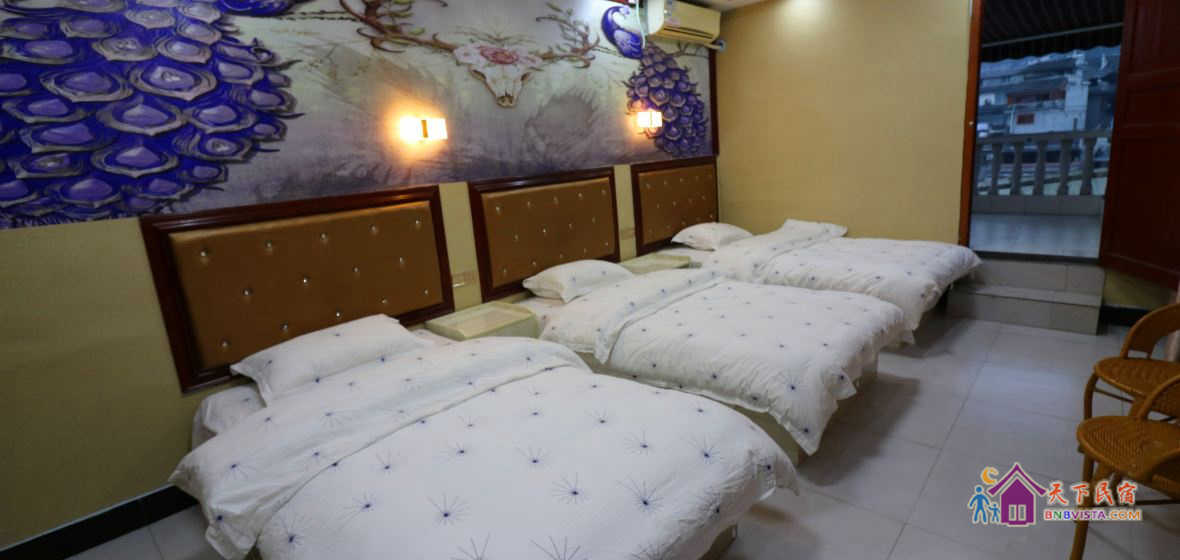 江景阳台三人间