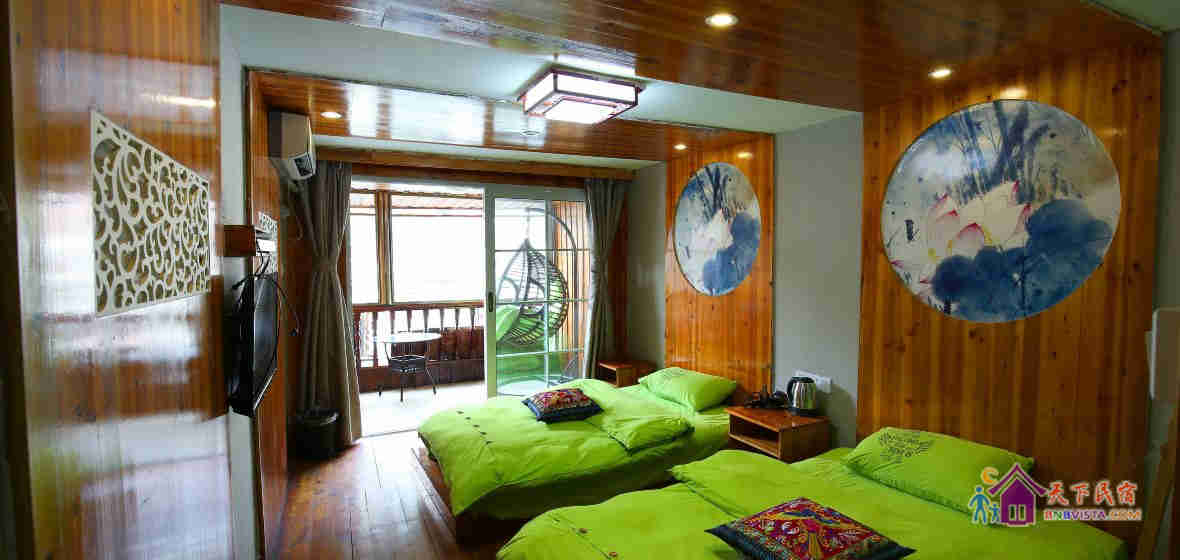 荷塘粉墨临江阳台双人间