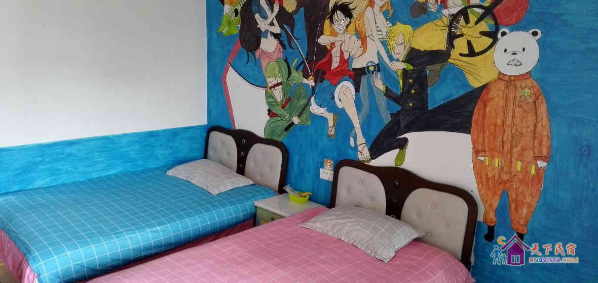 海贼王榻榻米阳台双人间