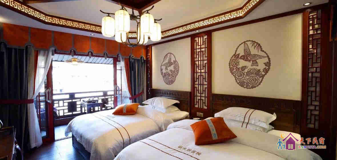 江景阳台家庭亲子双床房