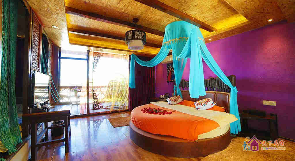 花语独立阳台雪山观景房