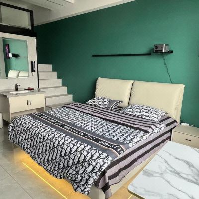 精品高清投影loft双大床房