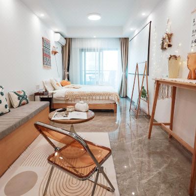 浪漫侘寂风大床房（投影仪+冰箱+洗衣机）