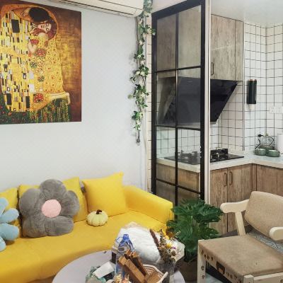 浪漫~轻奢复式二室一厅套房(可做饭巨幕语音投影+慕思乳胶床垫+洗衣机+小冰箱)