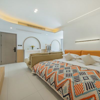 未风·山栖壁炉大床房-智能门锁+乳胶床垫+直饮机+休闲沙发+浴缸