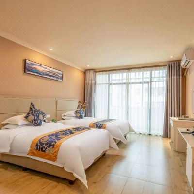 风景阳台·轻奢舒适双床房公寓‖洗衣机