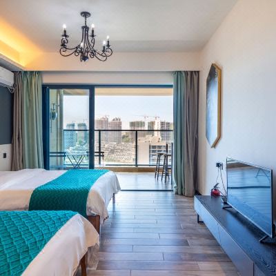 日升月落＆双床房公寓  | 二线观风景阳台