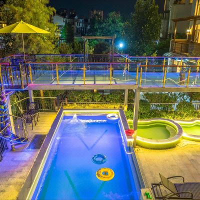 现代风半溪7房泳池别墅+KTV轰趴+私家温泉+BBQ