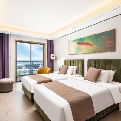 雅致·奢海景双床房（休闲阳台+绝美海景+银滩附近）