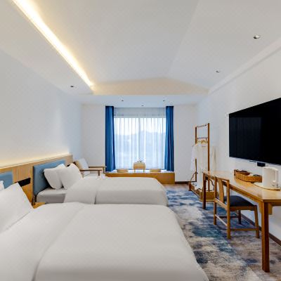 望水·双床房｜禅意茶台+无敌茶景+云海仙境