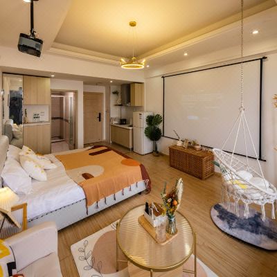 ins奶油风-坚果高清巨幕投影房+可做饭