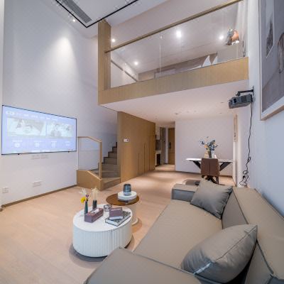 简约LOFT投影大床套房（洗衣机&烘干机&冰箱）