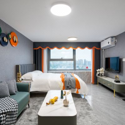 花影城景大床房（洗衣机+高清投屏）