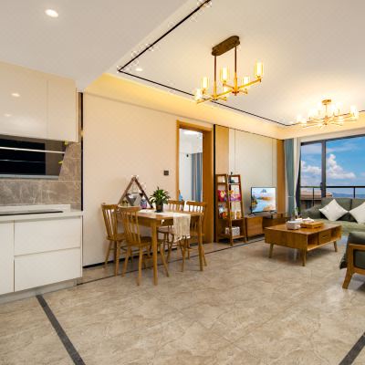 湖景落日两居叠院套房（阳台+休闲桌椅+冰箱+洗衣机+厨房）