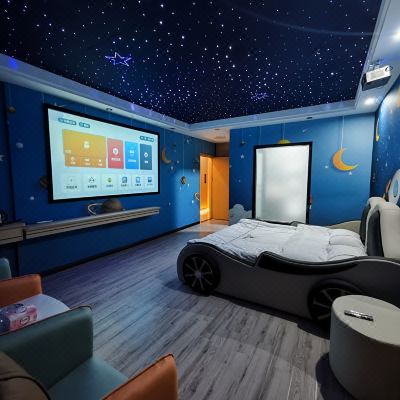 电动跑车星空投影房