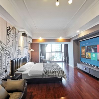 高级零压大床房（120寸投影+空调+洗衣机+冰箱）