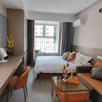 宁光微海丨轻奢智能投影大床房（智能客控+巨幕影院+乳胶床垫+冰箱+洗衣机）