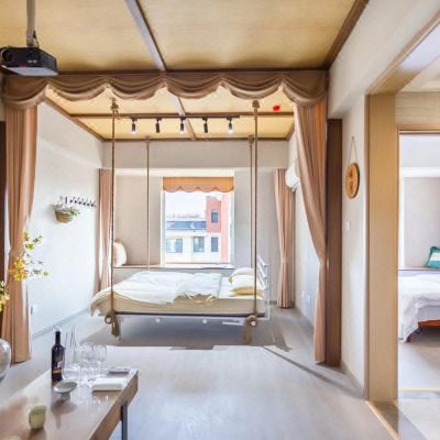 春日漫漫丨趣味智能投影吊床套房(智能客控+巨幕影院+乳胶床垫+冰箱+洗衣机)