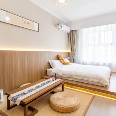 禅意小熊丨雅致智能投影榻榻米(智能客控+巨幕影院+乳胶床垫+冰箱+洗衣机)