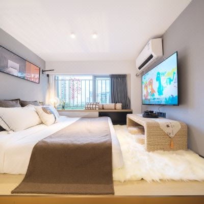 特色榻榻米房(投屏+洗衣机+零压枕头床垫)