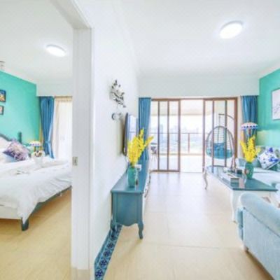 豪华全海景蜜月一房一厅大床房（超大阳台观海）