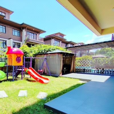 花园庭院·独栋别墅·3房5床·儿童滑梯·麻将·炭烤·茶室