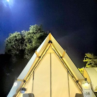 顶浪野奢营地三角帐篷