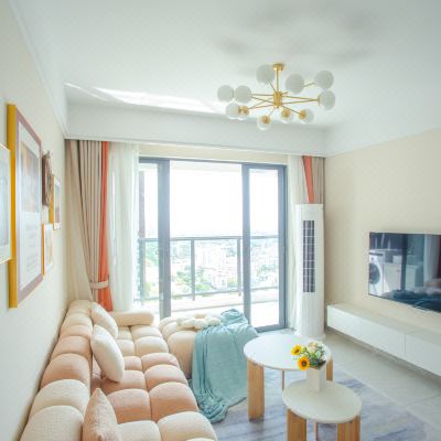 春江海岸·奶油风海景家庭套房（高层海景）