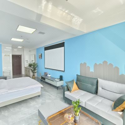 海蓝之恋轻奢大床房[巨幕观影]