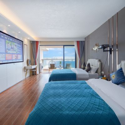 浪漫海景双床房（带户外阳台）